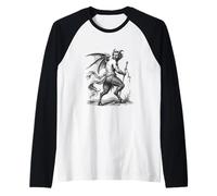 Azazel Un Demonio De Travesuras Y Amenaza Camiseta Manga Raglan
