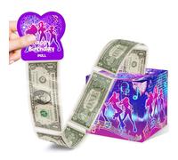 Azbuk Hucha sorpresa para regalo con temática K Pop, caja de dinero de feliz cumpleaños para dinero en efectivo, incluye tarjeta de feliz cumpleaños y 35 bolsas transparentes, divertido regalo de