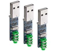 AZDelivery 3 x Mini PCM2704 Tarjeta de Sonido USB Tarjeta decodificadora USB DV 5V DAC Compatible con Raspberry Pi con E-Book Incluido!