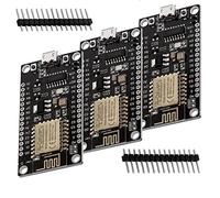 AZDelivery 3 x NodeMCU Lolin V3 ESP8266 ESP-12F WiFi Placa de Desarrollo versión sin soldar con CH340 Compatible con Arduino con E-Book Incluido!