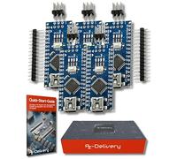 AZDelivery 5 pcs AZ-Nano V3-Board con Atmega328 CH340 con E-Book Incluido!