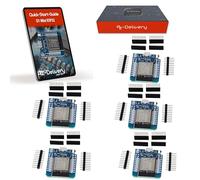 AZDelivery 5 pcs ESP32 D1 Mini NodeMCU WiFi Módulo + Bluetooth Placa de Desarrollo de Internet de Las Cosas Compatible con Arduino con E-Book Incluido!