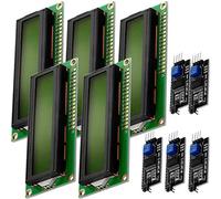 AZDelivery 5 x HD44780 16x2 Modulo LCD Display Bundle con Interfaz I2C 2x16 Caracteres Compatible con Arduino con E-Book Incluido! (con Fondo Verde y Caracteres Negros)