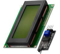 AZDelivery 5 x HD44780 2004 LCD Display Bundle Verde 4x20 con Caracteres Negros con Interfaz I2C Compatible con Arduino y Raspberry Pi con E-Book Incluido!