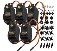 AZDelivery 5 x MG995 Micro Digital Servo Motor para RC Robot Avión Helicóptero Compatible con Arduino con E-Book Incluido!