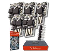 AZDelivery 5 x Placa de Desarrollo Digispark Rev.3 Kickstarter ATTiny85 con USB Compatible con Arduino con E-Book Incluido!