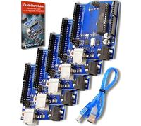 AZDelivery 5 x Placa de Desarrollo Microcontrolador con ATmega328P, ATmega16U2 con E-Book Incluido!