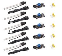 AZDelivery 5 x Sensor de humedad del suelo, detector de humedad y medidor de humedad de plantas con sonda resistente a la corrosión para sistema de riego automático compatible con Arduino y Raspberry