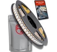 AZDelivery 5M WS2812B Tira LED de 144 leds/m, 144 píxeles/m, RGB, direccionable, 5050 LED SMD, IP20, blanco, no impermeable
