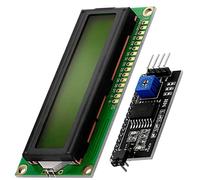 AZDelivery HD44780 16x2 Modulo LCD Display Bundle con Interfaz I2C 2x16 Caracteres Compatible con Arduino con E-Book Incluido! (con Fondo Verde y Caracteres Negros)