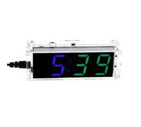 AZDelivery Kit de construcción de reloj digital con carcasa acrílica. Reloj electrónico DIY con pantalla LED de 4 dígitos. Soldadura compatible con Arduino para principiantes. Kit para aprender