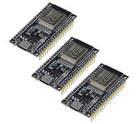 AZDelivery Lote de 3 módulos WiFi ESP32 NodeMCU - Tarjeta de desarrollo C con puerto CP2102 y USB-C - ESP 32 ESP32 Wroom 32 - Compatible con Arduino y libro electrónico incluido