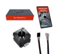 AZDelivery NEMA 17 Stepper Motor 12V 28Nm 1.8° 2-Phase Hybrid Stepper Motor con 1m de cable, compatible con Arduino, impresoras 3D, máquinas CNC y robótica