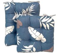 AZDEWE Cojín para Mecedora De Exterior, con Acolchado Grueso Y Diseño Copetudo, 17 X 17 Pulgadas, Juego De 2 Piezas, Cojines De Asiento para Todas Las Estaciones para Mecedora De Sala De Estar