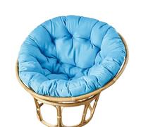 AZDEWE Cojín Redondo Papasan para Silla, Impermeable y Mullido para Columpio Colgante de terraza o jardín, Ultra Suave e Impermeable para sillas de platillo(Blue,160 * 160cm)
