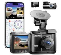 AZDOME Dashcam Cámara Coche 4K+1080P, WiFi &GPS, 2.4' IPS Dash CAM Coche con Tarjeta SD de 64GB,Camara Coche Grabadora,170° Gran Angular,Visión Nocturn,WDR,Sensor G,Monitor de Aparcamiento