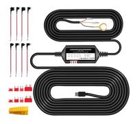 Azdome Kit de cableado para M27 GS63Pro, puerto tipo C, cable de 12 pies con 4 tipos de fusibles LP Mini/Mini/ATO/Micro2, entrada de 12 V-24 V a salida de 5 V/2,5 A, adaptador de corriente