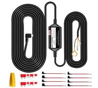 AZDOME M300S Hardwire Kit, Micro USB Port 12V-24V to 5V Dashboard Camera Car Charger Cable Kit with LP/Mini/ATO/Micro2 Fuse, Power Adapter for GPS Sat-Nav with Low Voltage Protection
