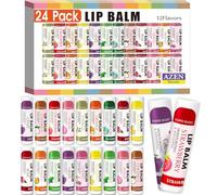 AZEN - Paquete de 24 bálsamos labiales, bálsamo labial suelto natural, bálsamo labial seco