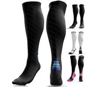 aZengear Medias de Compresión Mujer y Hombre, Calcetines de Compresión Graduada hasta la Rodilla, Medias de Vuelo para Viaje, Running - Puntera Sin Costuras SM