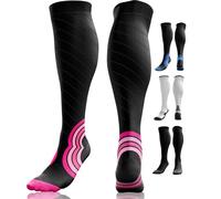 aZengear Calcetines de Compresión para Hombres y Mujer (20-30mmHg ) Medias de Compresion Varices, Deporte, Running, Embarazo, Circulación Sanguínea, Vuelos y Trombosis, Enfermeria, Médicos SM