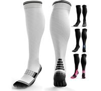aZengear Medias de Compresión Mujer y Hombre, Calcetines de Compresión Graduada hasta la Rodilla, Medias de Vuelo para Viaje, Running - Puntera Sin Costuras SM