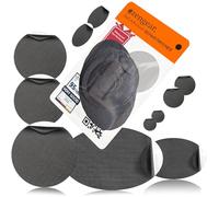 aZengear Parche de Reparación - Tela de Poliéster Impermeable, Autoadhesiva y Resistente a Desgarros, Frío y Calor para Plumas, Abrigos, Monos de Nieve, Zapatos, Tiendas, PVC (Grafito)