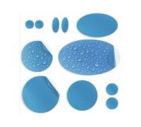 aZengear Parches de Reparación de Nylon de Autoadhesivo | Parche Impermeables para Chaqueta de Plumón, Tienda, Bolsa, Ropa, Reparar Agujeros (11 Piezas, Azul Cielo)