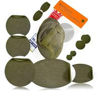 aZengear Parche de Reparación - Tela de Poliéster Impermeable, Autoadhesiva y Resistente a Desgarros, Frío y Calor para Plumas, Abrigos, Monos de Nieve, Zapatos, Tiendas, PVC (Verde Oliva)