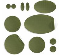 aZengear Parches de reparación de chaqueta de plumón, autoadhesivos, impermeables, resistentes al desgarro, tela de nailon para fijar agujeros en la ropa, pantalones de esquí (11 piezas, Oliva)