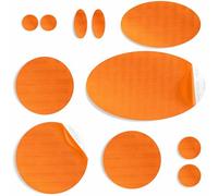 aZengear Parches de reparación de chaqueta de plumón, autoadhesivos, impermeables, resistentes al desgarro, tela de nailon para fijar agujeros en la ropa, pantalones de esquí (11 piezas, Naranja)