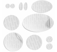 aZengear Parches de reparación de chaqueta de plumón, autoadhesivos, suaves, resistentes al desgarro, tela de nailon para fijar agujeros en la ropa, pantalones de esquí (11 piezas, Transparente)