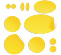 aZengear Parches de reparación de chaqueta de plumón, autoadhesivos, suaves, resistentes al desgarro, tela de nailon para fijar agujeros en la ropa, pantalones de esquí (11 piezas, Amarillo)