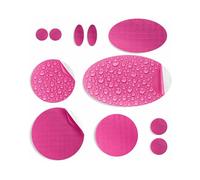 aZengear Parches de reparación de chaqueta de plumón, precortados, impermeables, resistentes al desgarro, tela de nailon para fijar agujeros en la ropa, pantalones de esquí (11 piezas, Rosa Oscuro)