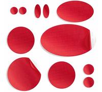 aZengear Parches de Reparación de Nylon de Autoadhesivo | Parche Impermeables para Chaqueta de Plumón, Tienda, Bolsa, Ropa, Reparar Agujeros (11 Piezas, Roja)