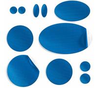 aZengear Parches de Reparación de Nylon de Autoadhesivo | Parche Impermeables para Chaqueta de Plumón, Tienda, Bolsa, Ropa, Reparar Agujeros (11 Piezas, Azul)