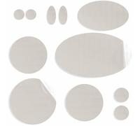 aZengear Parches de Reparación de Nylon de Autoadhesivo | Parche Impermeables para Chaqueta de Plumón, Tienda, Bolsa, Ropa, Reparar Agujeros (11 Piezas, Blanco Piedra)