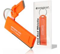 aZengear Silbato de Supervivencia con Barra de Inicio de Fuego y Llavero - Fuerte, sin Calma, Ligero, Impermeable, para Emergencia, Senderismo, Rescate, EDC (Naranja Oscuro)