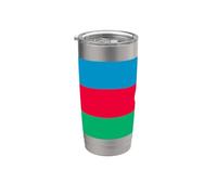 Azerbaijan Flag Colors Azerbaijan Gift for Azerbaijans Vaso térmico de acero inoxidable de doble pared