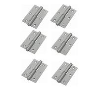 AZERODESIGN-Bisagras para Puertas- Bisagras Puertas Madera-Pack 6 Unidades-Material Acero Inoxidable- Medidas 90x65x2.5mm-Cantos Cuadrados-sin Remates (DERECHA)