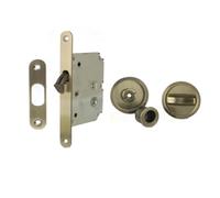 AZERODESIGN -Cerradura Puerta Corredera -Mirador Puerta Corredera -Cierre Puerta Corredera -Juego Kit Puertas Correderas Puerta Diametro 56mm (BRONCE)