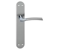 AZERODESIGN JUEGO MANIVELA MODELO AINA ACABADO NIQUEL SATINADO-CROMO BRILLO 2115HP ROSETA REDONDA O 2116HP CON PLACA REDONDA (CON PLACA)