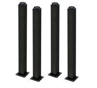 AZERODESIGN-Pack 4 Patas para Mesas y Muebles-Patas Mesa Cuadradas de 60x60mm-Patas para Muebles-Patas Regulables-Color Negro Mate-Medidas Largo 71cm,83cm y 87cm(87 CM Negro)