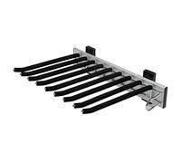 AZERODESIGN- Pantalonero Extraible para armario o vestidor - Organizador ropa - Pantalones- 9 Perchas con Foam Negro Antideslizante, Marco de Aluminio Medida de Fondo 47cm y Ancho 33,5cm (Derecha)