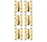 AZERODESIGN-Pernio Bisagras Puertas Madera Interior-Bisagras para Puertas-Material Acero sin Remates -Pack de 6 Unidades-Medidas 95 x 54 mm-Cantos Redondos-Distintos Acabados (DERECHA, LACADO DORADO)