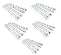 AZERODESIGN-Rieles para Cajones-Pack 5 Juegos Guias Cajones Carriles-Guias Correderas para Cajones-Extraccion Parcial-GuIa de rodillo-Soporta Peso de Hasta 25kg por Cajon (MARRON, 300MM)
