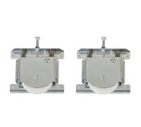 AZERODESIGN Ruedas Hembra rodamiento Puerta armarios correderos- Pack 2 Unidades -Rueda de Nylon Modelo Hembra - Medida 100 x 70 - para armarios correderos de Perfil de Aluminio