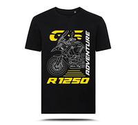 AZgraphishop Camiseta con gráfica R 1250 GS ADV 40th Anniversary Silhouette Style TS-BM-014, Negro , M