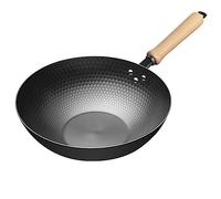 AZHANGYB Wok De Acero Inoxidable 32cm, SartéN Antiadherente Pantalla Completa DiseñO De Panal Sin Lampblack Sin Recubrimiento SartéN De Acero Inoxidable FreíR