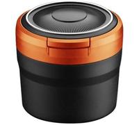 AZHAOJLI Cenicero Desmontable para VW Gran Santana 2015-2021, Luz LED Automática, Sellada, Antiolor, Ignífuga, Desmontable., Black and Orange